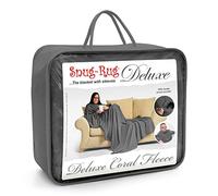 Snug Rug Couverture à manches en polaire luxueuse pour adulte Gris ardoise 214 x 152 x 1 cm
