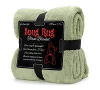 Snug Rug Couverture en polaire Sherpa moelleuse de luxe pour canapé, jeté de canapé chaud et doux, vert sauge, 127 x 178 cm
