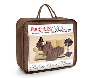 Snug Rug Deluxe La couverture en polaire avec manches pour adulte, 152,4 x 213,4 cm Chocolat
