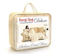 Snug Rug Duvet avec Manches Adulte Couverture douillette avec manches et poches Crème