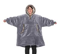 Snug Rug Eskimo Couverture à Capuche surdimensionnée Super-Douce et Chaude en Tissu Sherpa Polaire Taille Unique et Unisexe