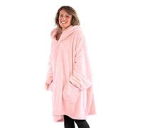 Snug Rug Hoodie Rose Sweat à Capuche Couverture à Capuche surdimensionnée Douce et Chaude en Tissu Sherpa Polaire Taille Unique et Unisexe - Taille Rose