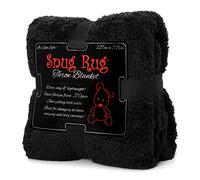 Snug Rug Noir Plaid Canape Couverture Polaire Véritable Tapis Douillet Couverture de Luxe à Chaud à Jet Polaire Sherpa 127 x 178 cm