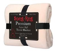 Snug Rug Premium Plaid Canape Couverture Polaire Véritable Tapis Douillet Couverture de Luxe à Chaud à Jet Polaire Sherpa Couvre-lit Ultra Doux 150 x 200 cm (Champagne)