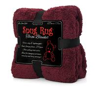 Snug Rug Rouge Mûrier Plaid Canape Couverture Polaire Véritable Tapis Douillet Couverture de Luxe à Chaud à Jet Polaire Sherpa 127 x 178 cm
