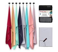 Snug Rug Serviette en Microfibre - Super absorbante - Séchage Rapide - Légère et compacte - Antibactérienne pour la Natation, Les Sports, Les Voyages, la Plage, Microfibre, Dapple Grey L 80 x 160cm
