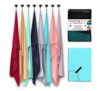Snug Rug Serviette en Microfibre - Super absorbante - Séchage Rapide Légère et compacte - Antibactérienne pour la Natation, Les Sports Les Voyages la Plage, Microfibre Crystal Sea Blue, XL 200 x 90cm