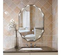 SNUGACE Miroir de Salle de Bain Mural sans Cadre à Bord biseauté, 76,2 x 91,4 cm