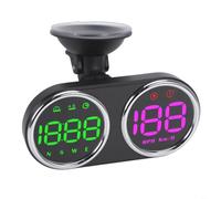 Snugawarm Écran numérique HUD pour voiture, SUV, camping-car, système d'alarme avec survitesse, projecteur de tension de fonctionnement 5 V, installation via ventouse et câble USB