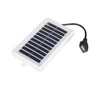 Snugawarm Panneau de charge solaire portable 2 W 5 V sortie USB pour camping, voyage, randonnée, alimentation légère et compacte en ABS (1 pièce)