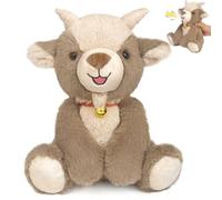 SnugBibble Jouet en peluche chèvre hurlante, animal en peluche de chèvre - Cris drôle lorsqu'il est pressé - Joli cadeau pour enfants, amis et collègues de travail