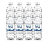 Snugell Eau distillée en bouteille pour un usage quotidien (lot de 12, 479,1 g chacun) - Ultra-filtrée, pure et sûre - Sans BPA - Utilisation quotidienne - Fabriquée aux États-Unis