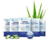 Snugell Lingettes individuelles CPAP | Sans parfum, sans peluches, sans alcool | À l'aloe vera | Pratiques, faciles à utiliser, adaptées au voyage | Lot de 40 lingettes jetables sans danger pour les