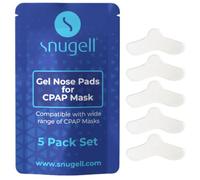 Snugell Plaquettes de nez en gel pour masque CPAP | Lot de 5 | Compatible avec une large gamme de masques CPAP | S'adapte à la plupart des masques faciaux| Coussinets de confort pour le nez de sommeil