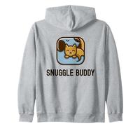 Snuggle Buddy Adorable ami Chien et Chat Sweat à Capuche