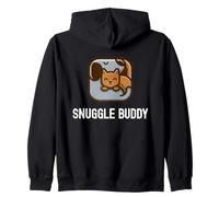 Snuggle Buddy Adorable ami Chien et Chat Sweat à Capuche