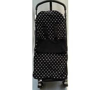 Snuggle Chancelière/Cosy orteils Compatible avec I 'candy Buggy Peach en forme de poire Apple Cherry Polka Dot Noir