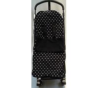 Snuggle Chancelière/Cosy orteils Compatible avec Silver Cross Buggy Surf Wayfarer Pop Duo - Pois Noir