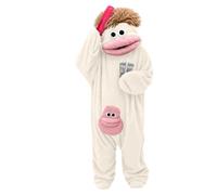 Snuggle Goofs Pyjama Monstre Vert Onesie, Combinaison Capuche avec Peigne