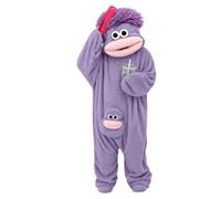 Snuggle Goofs Pyjama Monstre Vert Onesie, Combinaison Capuche avec Peigne