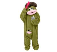 Snuggle Goofs Pyjama Monstre Vert Onesie, Combinaison Capuche avec Peigne