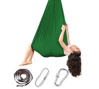 Snuggle Hamac à suspendre avec corde et mousqueton pour intérieur et extérieur Vert
