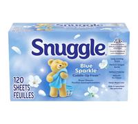 Snuggle Lot de 120 feuilles d'adoucissant pour sèche-linge, bleu brillant