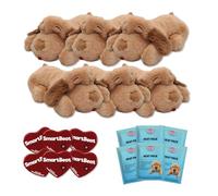Snuggle Puppy Original Lot de 6 jouets pour chiots avec battements de cœur pour éleveurs et refuges, sensation réelle, aide au sommeil apaisante pour l'anxiété, l'entraînement en cage, les premières