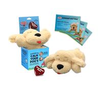 Snuggle Puppy Plus - Peluche pour Chien avec 3 Pochettes Chauffantes et Battement de Cœur RealFeel Activé par Le Mouvement. Jouet Anti-Stress et Apaisant pour l'Éducation Canine (Doodle)