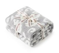 Snuggle Sac Couverture pour canapé, lit et sofa, réversible, jeté ultra doux et confortable pour femme, cadeau d'anniversaire, motif léopard, 127 x 152 cm, gris