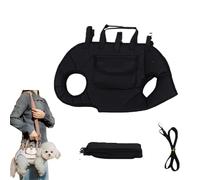 Snuggle Sling Dog Carrier, Dog Full Body Lift Harness for Small Dogs, Hands Free Shoulder Yorkie Carrier, Adjustable Pet Backpack, Dog Full Body Lift Carry Harness Pet Legs Support (Black,M)