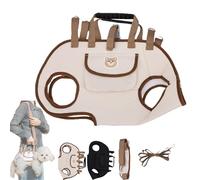 Snuggle Sling Dog Carrier, Dog Full Body Lift Harness for Small Dogs, Small Dog Carrier Backpack, Adjustable Pet Backpack, Suitable for Dogs of Different Weights (Brown,L)