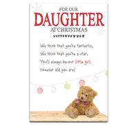 Snuggly Bumpkins Carte de Noël pour fille Inscription « For Our Daughter at Christmas » Multicolore 23,5 x 19,9 cm