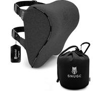 SNUGL Appui-tête Voiture en Mousse à Mémoire | Coussin de Nuque Ergonomique pour Siège Auto avec Double Sangle Réglable et Housse Amovible - Soutien Confortable pour la Tête et Le Cou (Gris)