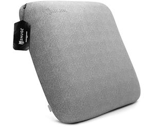 SNUGL Coussin de Canapé 45×45 cm - avec Housse Incluse - Velours à Mémoire de Forme - Housse Hypoallergénique et Lavable (Gris Nuage - 1 Coussin)