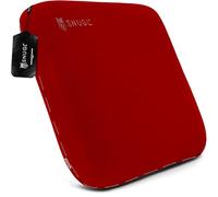 SNUGL Coussin de Canapé en Mousse à Mémoire de Forme avec Rétention de Forme - Velours Hypoallergénique, Mousse à Mémoire de Forme de Soutien, Housse Amovible et Lavable (Rouge)