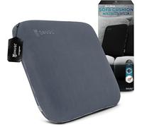 SNUGL Coussin de Canapé en Mousse à Mémoire de Forme avec Rétention de Forme - Velours Hypoallergénique, Mousse à Mémoire de Forme de Soutien, Housse Amovible et Lavable (Gris Clair)