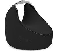 SNUGL Coussin pour Genoux en Mousse à mémoire de Forme - Oreiller orthopédique Anti-sciatique pour Dormir sur Le côté | Soutien Jambes et Dos avec Sangle réglable et Housse rafraîchissante (Noir)