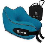 SNUGL Oreiller de Voyage pour Enfants - Oreiller Cervical en Mousse à Mémoire de Forme pour Enfants | Coussin de Cou pour Le Voyage en Avion | (Bleu Canard)