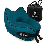 SNUGL Oreiller de Voyage Coussin en Mousse à Mémoire de Forme - Oreiller pour Avion | Coussin de Soutien pour Le Cou en Voyage | (Bleu Canard - Régulière)