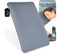 SNUGL Oreiller rafraîchissant en Mousse mémoire - Ergonomique et orthopédique pour dormeurs latéraux, soulage Cou, Dos, épaules. Housse hypoallergénique Lavable, Soutien Ferme Cervical (Grand - Gris)