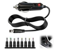 Snugloo 12V 5A Adaptateur Voiture, Chargeur DC 5,5x2,1mm avec 8 Embouts | Universel Prise Allume-Cigare pour GPS, Lecteur DVD, Caméra, Tablette, LED, Moniteur, Compatible Voiture, Camion, Camping Car