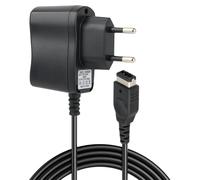 Snugloo Chargeur pour Game Boy Advance SP(GBASP)/ NDS (Modèle Original Fat) | 5V 0,5A Adaptateur d'Alimentation pour Console de Jeux, Universelle AC100-240V 50/60Hz, Câble de Charge 1.2M, Prise EU, Noir