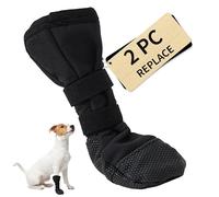 Snugrance Lot de 2 bottes de convalescence pour patte de chien - Protection anti-léchage - Antidérapantes avec sangle autocollante - Protection souple pour chiens de taille moyenne à grande - Taille