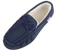SNUGRUGS Homme Monty Slipper Mocassins, Bleu Marine, 42 EU