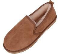 SNUGRUGS Homme Sheepskin-Hard Sole Chausson, Chestnut, 49 EU
