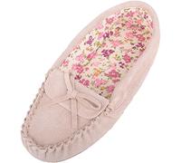 SNUGRUGS Mocassins en daim doux pour femme/femme avec belle doublure en coton, camel, 38 EU