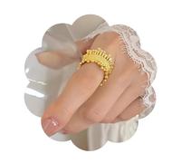 Snuhlzvm Bagues élégantes et exquises, uniques et distinctives, pionniers de la mode, artisanat exquis, design intemporel, accessoires tendance, Universal size, Métal, Aucune pierre précieuse