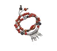 Snuhlzvm Bracelet de perles bohème, détails exquis, style ethnique, superposition polyvalente, esthétique unique, un must have pour une âme libre et la mode, interprétation du charme bohème
