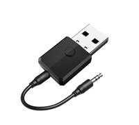 SNUNGPHIR Isobel USB Bluetooth 5.0 Transmitter Receiver, 4-in-1 Mini Wireless Audio Adapter, 3.5mm Bluetooth AUX Adapter for TV PC Headphones Speakers Car/Home Stereo System, USB Power Supply